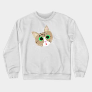 Maine Coon Cat Tongue Out Tuesday Cute Crewneck Sweatshirt